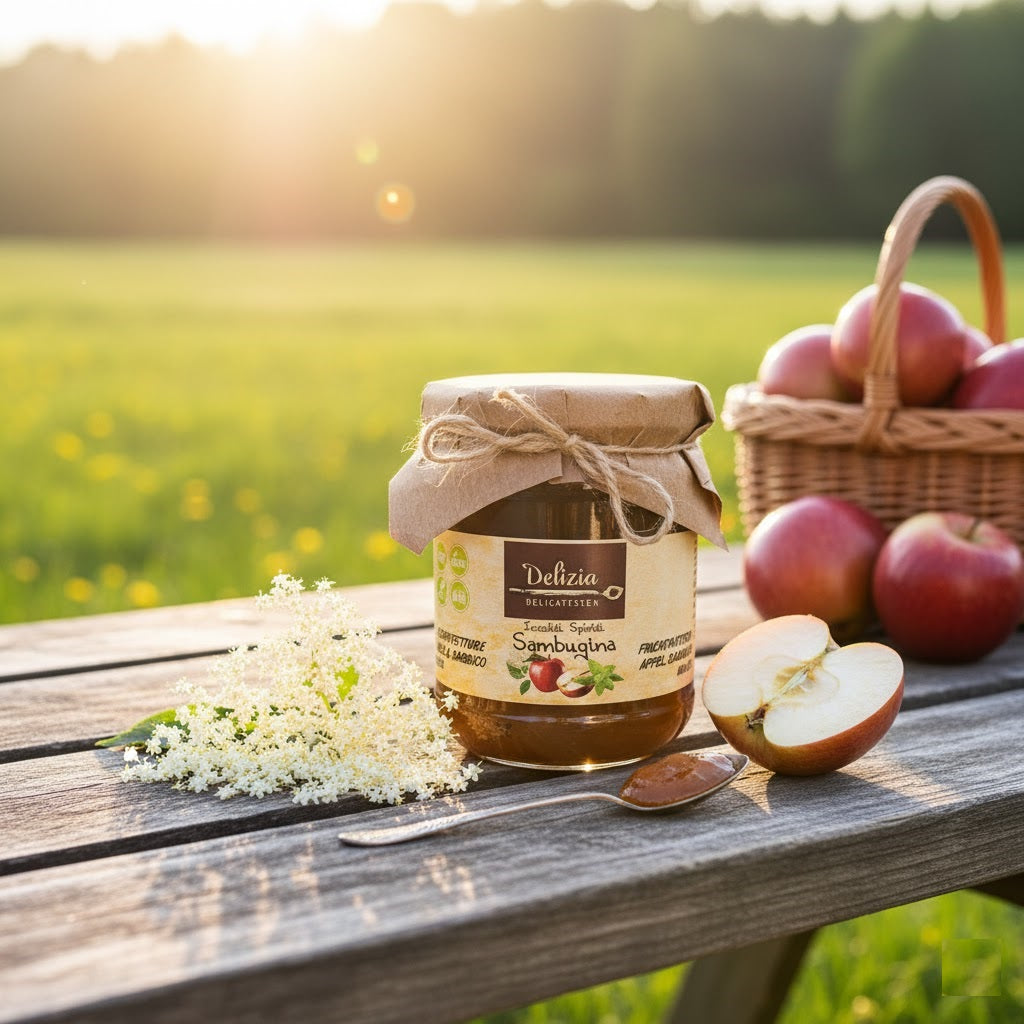 Bio Confettura MELA con SAMBUCO e MENTA