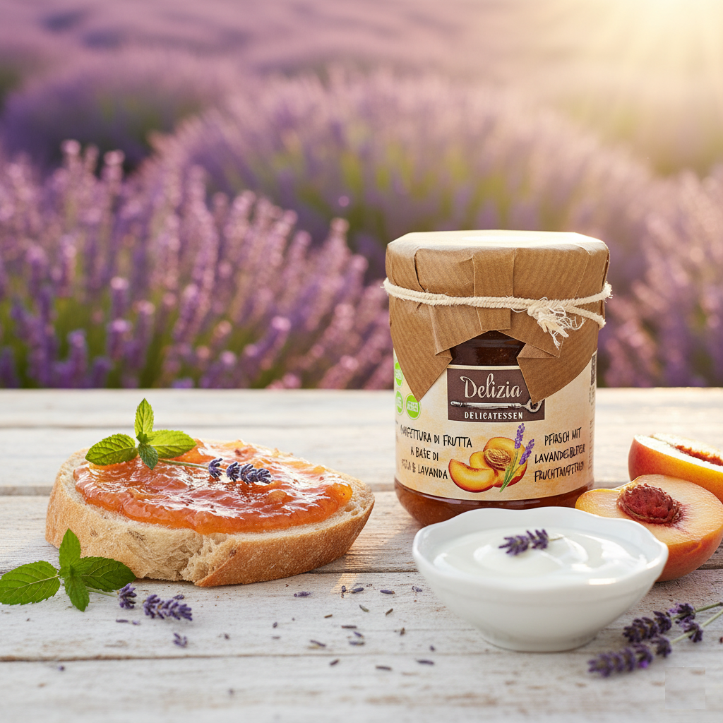 Bio Confettura PESCA e LAVANDA